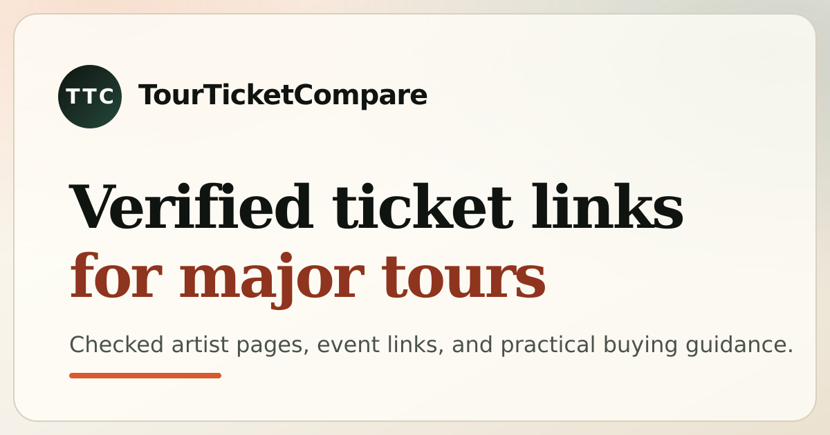 TourTicketCompare - compare the price of concert tickets logo
